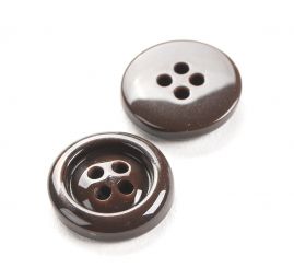 Knoflík oblekový 36" lem hnědý