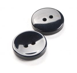 Knoflík plastový kulatý dvojdírkový 26" tm.modrý