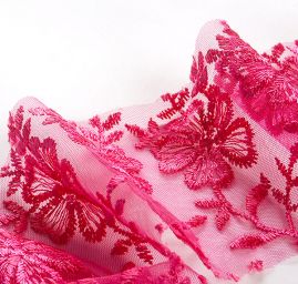 Krajka lemovací na tylu fuchsie II.jakost