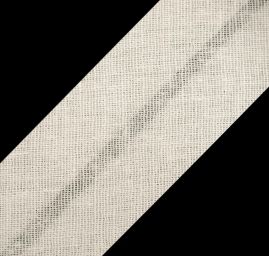 Šikmý proužek bavlna š. 18 mm zažehlený smetanový