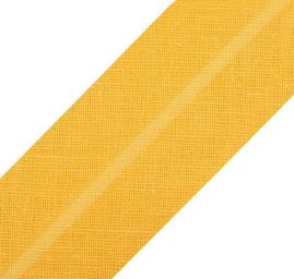 Šikmý proužek bavlna š. 18 mm zažehlený žlutý