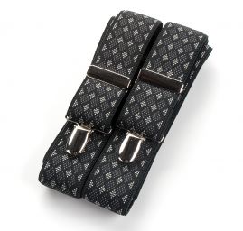 Šle pánské šíře 3,5 cm délka 125cm typ X černošedé