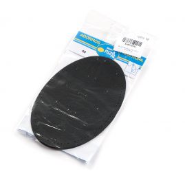 Záplata umělá kůže ovál 14,1×9,5 cm černá