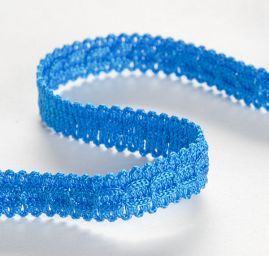 Oděvní prýmek proužek oválný azurový