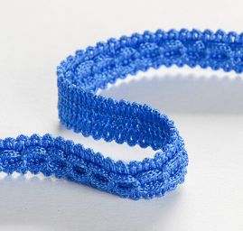 Oděvní prýmek proužek oválný blankytně modrý