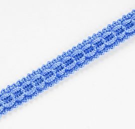 Oděvní prýmek proužek oválný blankytně modrý