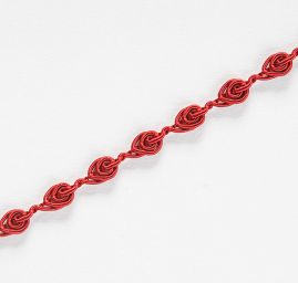 Oděvní prýmek kapka vínová