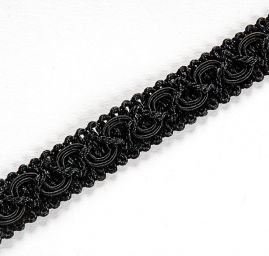 Oděvní prýmek černý