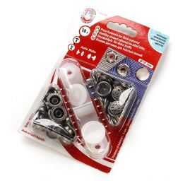 Druky kovové 6 (O 15mm) nikl antik vzor