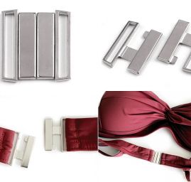 Plavkové zapínání šíře 25mm kovové nikl