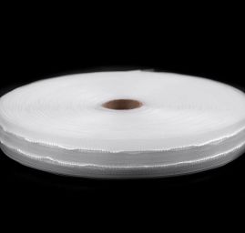 Záclonovka žabkové řasení šíře 25 mm transparentní