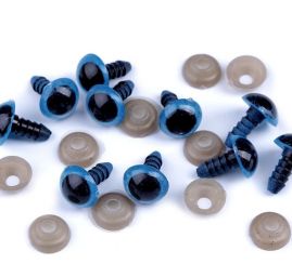 Bezpečnostní oči s pojistkou Ø10 mm modré