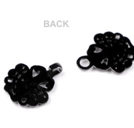 Ozdobné filigránové zapínání nikl černý 18x39mm