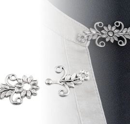 Ozdobné filigránové zapínání zlatá 20x50mm