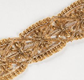 Krajková kovová stuha hvězdičky