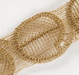 Kovová stuha větší kolečka s mřížkou