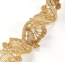 Krajková kvová stuha drobný romantický vzor