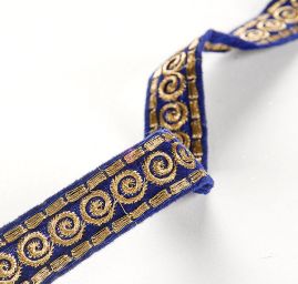 Sametová stuha vyšívaná orientální vzor