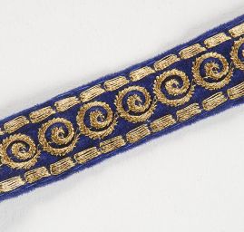 Sametová stuha vyšívaná orientální vzor
