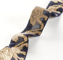 Šantungová stuha vyšívaná zvířecí motiv