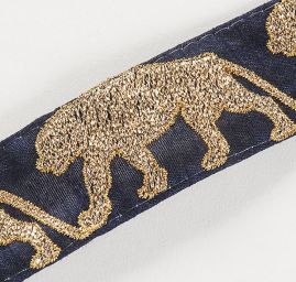 Šantungová stuha vyšívaná zvířecí motiv