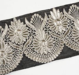 Šantungová stuha velký oblouk stříbrný II.jakost