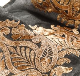 Šantungová stuha ornament zlatý II.jakost