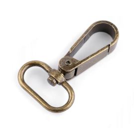 Karabina kov průvlak 25mm staromosaz