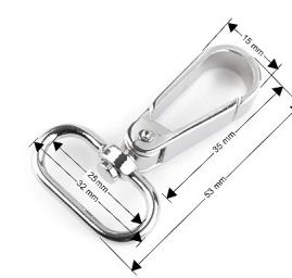 Karabina kov průvlak 25mm staromosaz