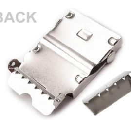 Kovová spona opasková s koncovkou 30mm nikl černý