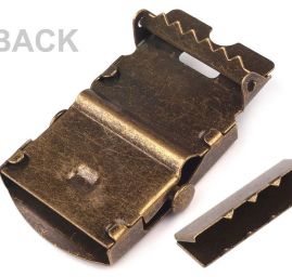 Kovová spona opasková s koncovkou 30mm staromosaz