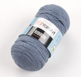 Stužková pletací příze YarnArt Ribbon jeans modrá