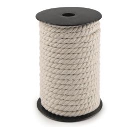 Oděvní bavlněná šňůra splétaná Ø9mm smetanová