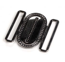 Spona opasková kov ovál průvlak 40 mm nikl antik