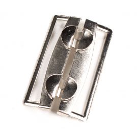 Spona opasková kov zaoblená průvlak 60 mm nikl