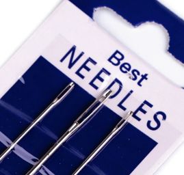 Jehly na ruční šití ostré s velkým ouškem