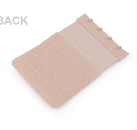 Prodloužení k podprsence šíře 70mm 4 řady/4 očka na gumě černá