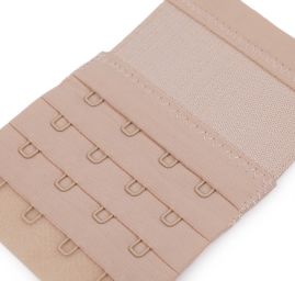 Prodloužení k podprsence šíře 70mm 4 řady/4 očka na gumě černá