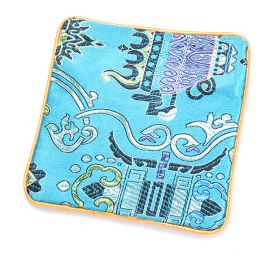 Elegantní brokátová taštička tyrkysová ryby