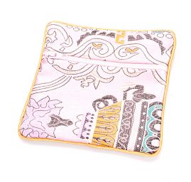 Elegantná brokátová taštička pastel ružová ornamnet
