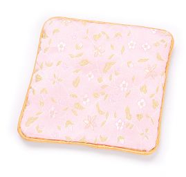 Elegantní brokátová taštička pastel růžová drobné květy