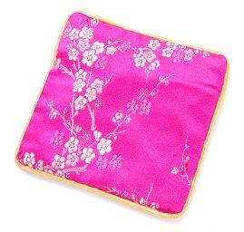 Elegantní brokátová taštička fuchsiová květy