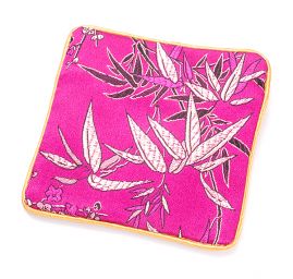 Elegantní brokátová taštička fuchsie květy