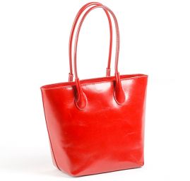 Kožená kabelka dámska červená