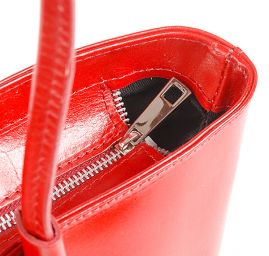 Kožená kabelka dámská červená