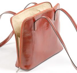 Kožená kabelka dámska hnedá malá