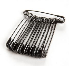 Spínací špendlík 40mm černý