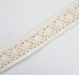 Krajka hrubá lem béžová
