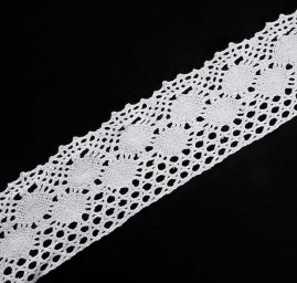 Krajka hrubá bílá šíře 7cm