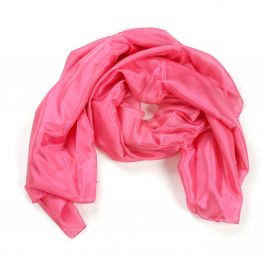 Hedvábný šál jednobarevný růžový